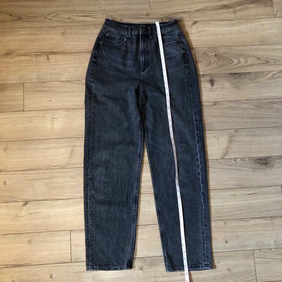 Women’s American Eagle Outfitters Washed Black Baggy Jean denim size 00 short - Picture 7 of 14